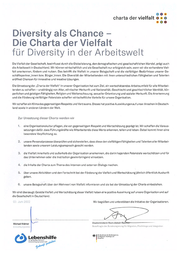 Download: Diversity als Chance. Die Charta der Vielfalt